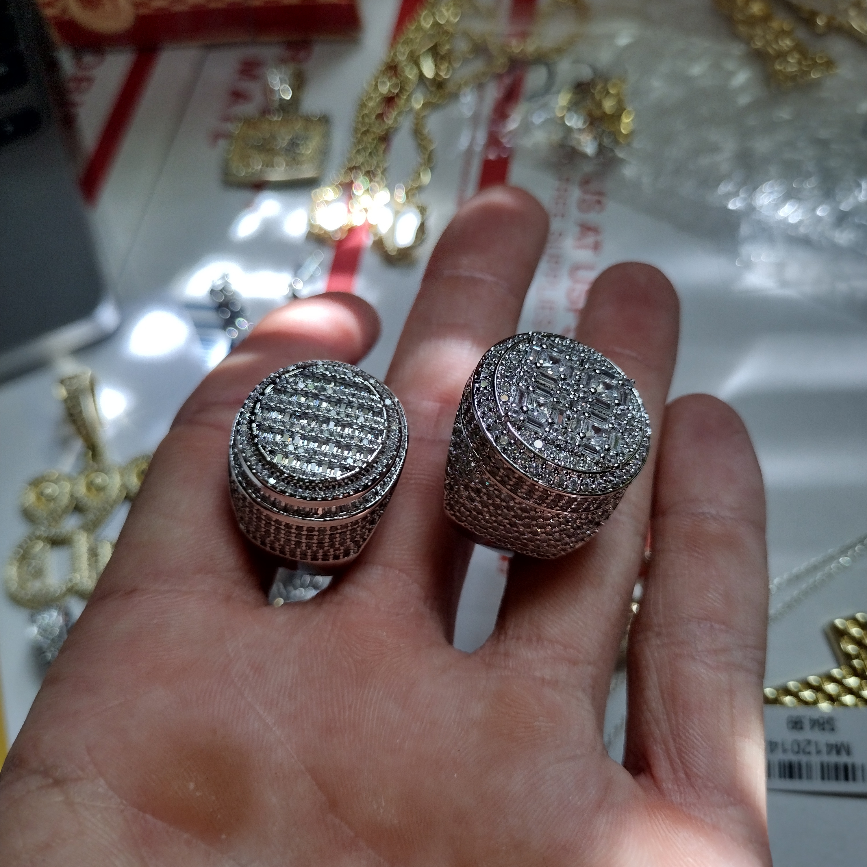 Elegant Silver Mens Ring Set